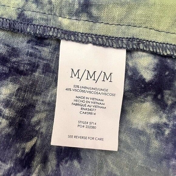 CAbi NWOT Woodstock Linen Blend Tie Dye Oversized Blouse Tunic Top Size Medium M - Picture 10 of 12